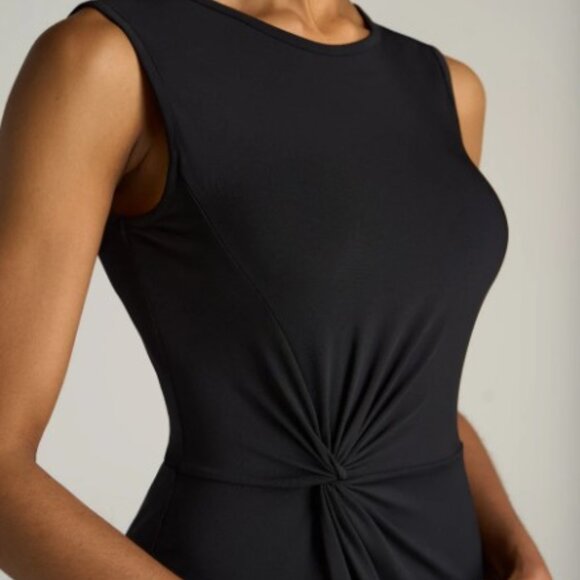 Sleeveless Knot Front Dress for TALL Women in Black - Picture 2 of 5